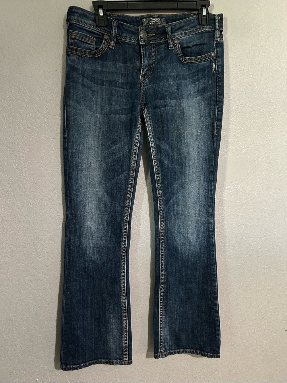 Silver Jeans Medium Blue Flare Wide-Leg Jeans